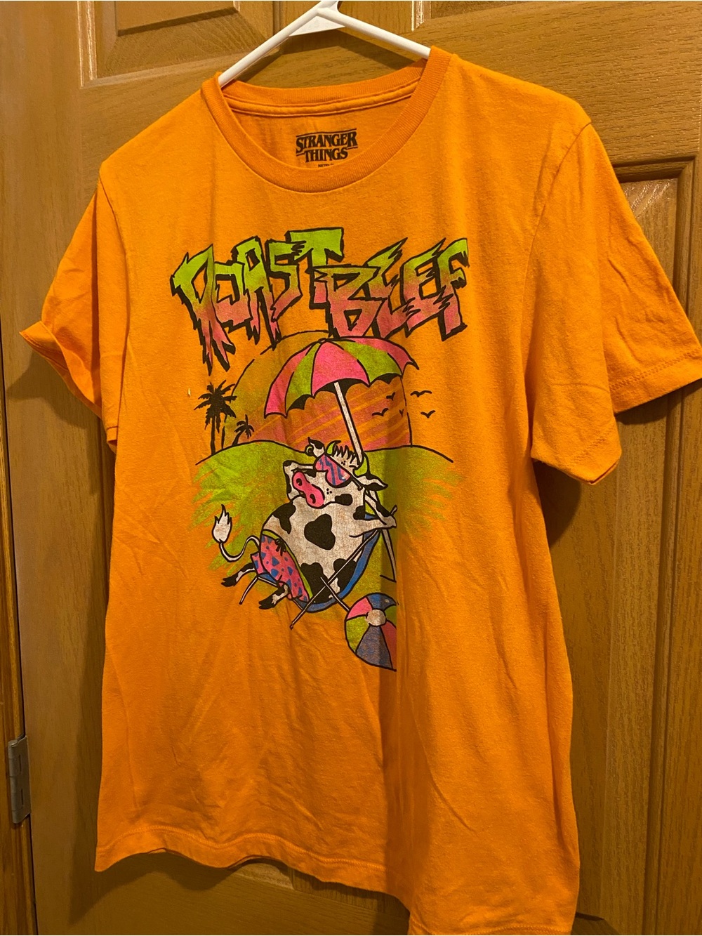 Stranger Things Orange Graphic Tee - Short Sleeve